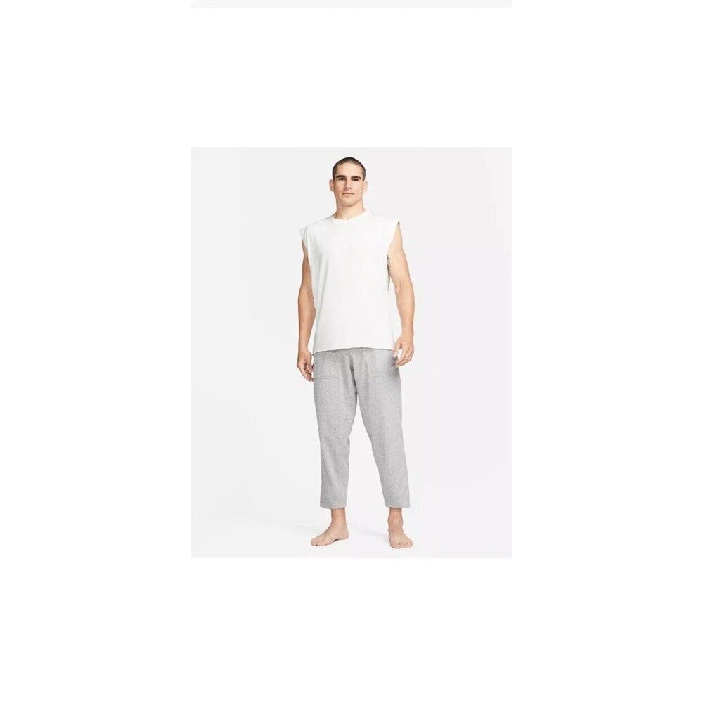 Nike Yoga  French Terry Bottoms Gray Sweatpants DQ6683-010 Men's‎ Size Small